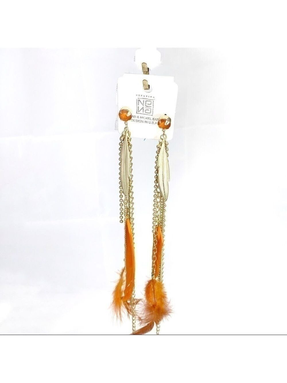 NEW-BOHO Long Chain/Feather/Leaf Dangle Earrings